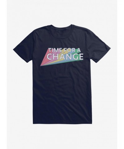 Doctor Who Thirteenth Doctor Time For A Change Rainbow T-Shirt $10.76 T-Shirts