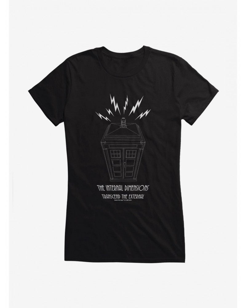 Doctor Who Series 12 Episode 4 The Internal Dimensions Transcend The External Girls Black T-Shirt $10.71 T-Shirts