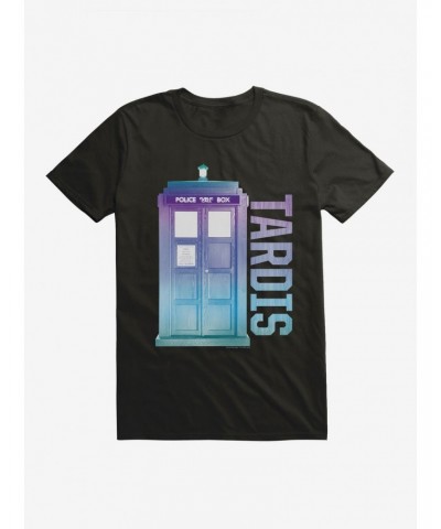 Doctor Who TARDIS Pastel Script T-Shirt $9.32 T-Shirts