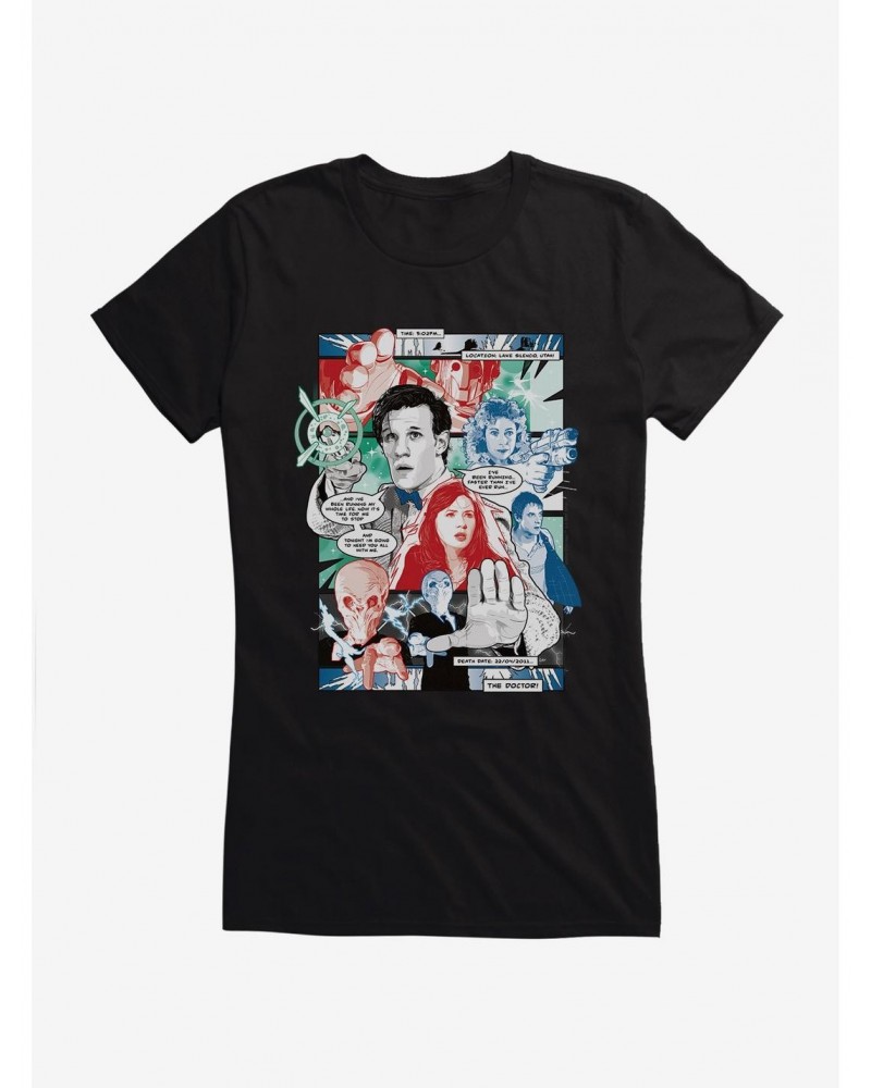 Doctor Who Eleventh Doctor Comic Page Girls T-Shirt $9.96 T-Shirts