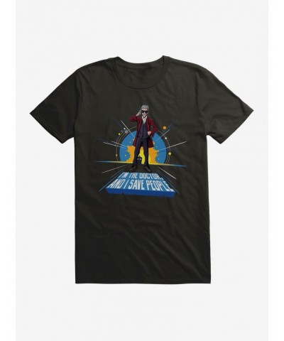 Doctor Who Twelfth Doctor I Save People Cartoon T-Shirt $9.32 T-Shirts