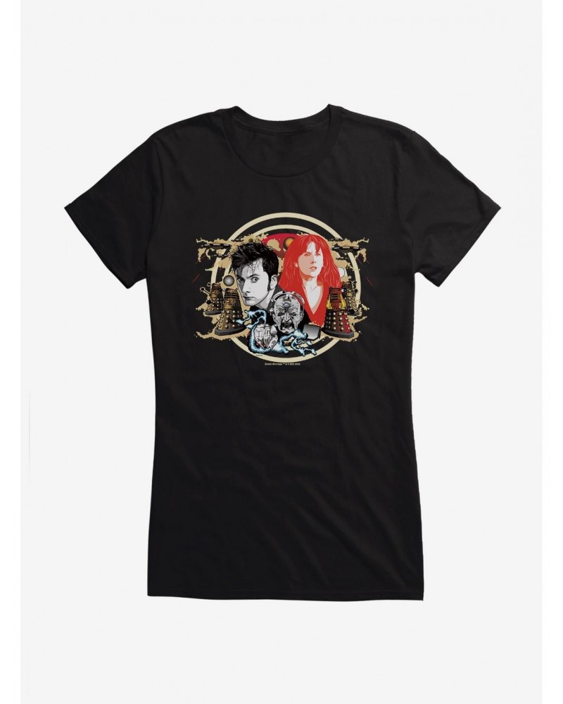 Doctor Who Tenth Doctor and Davros Girls T-Shirt $9.96 T-Shirts